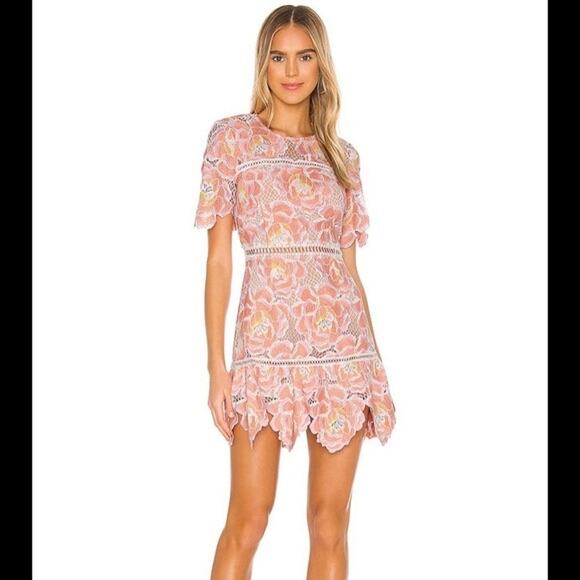 Saylor X Revolve Nikki Mini Dress Size Small Lace Crochet Cocktail Wedding - Picture 8 of 14